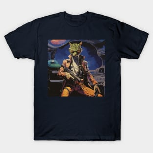 Space Cowboy Cat T-Shirt